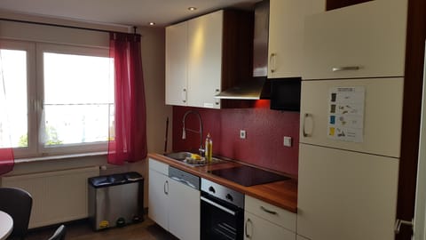 Apartment, 3 Bedrooms | Private kitchen | Full-size fridge, microwave, oven, stovetop