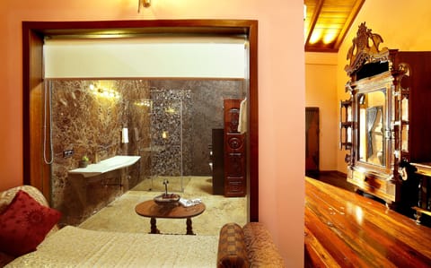 Deluxe Double Room, 1 Bedroom, Annex Building | Bathroom | Shower, rainfall showerhead, designer toiletries, hair dryer