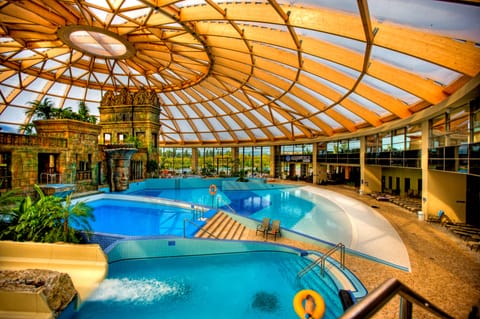 13 indoor pools, outdoor pool, pool umbrellas, sun loungers