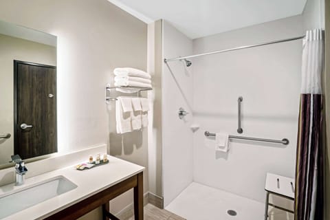 Room, 1 King Bed, Accessible, Non Smoking (Mobility Accessible) | Bathroom shower