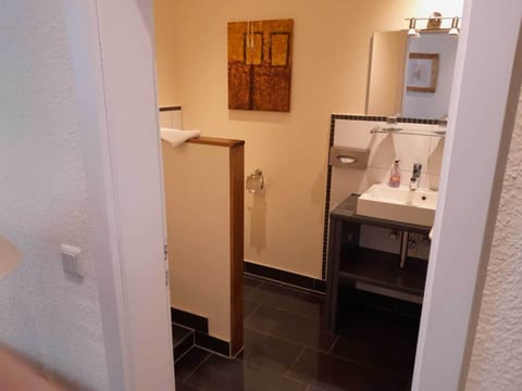 Comfort Double Room | Bathroom | Shower, hair dryer, towels