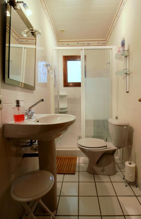 Suite | Bathroom | Shower, free toiletries, hair dryer, towels