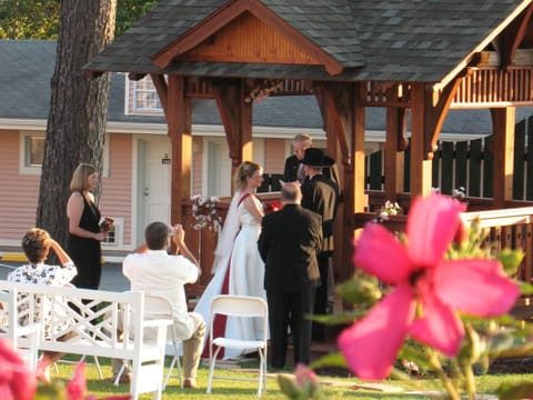 Outdoor wedding area