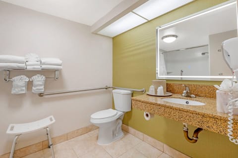 Pillowtop beds, desk, blackout drapes, iron/ironing board