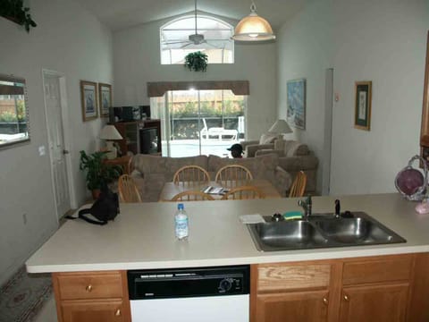 Villa | Private kitchen | Full-size fridge, microwave, oven, stovetop