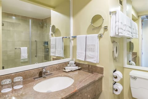 Superior Room, Terrace | Bathroom | Combined shower/tub, eco-friendly toiletries, hair dryer, bathrobes