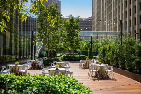 Outdoor banquet area