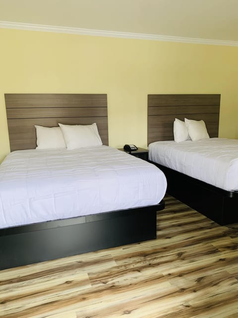 Standard Room, 2 Queen Beds | Desk, blackout drapes, soundproofing, iron/ironing board