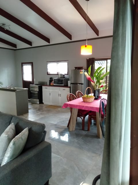 Villa, 3 Bedrooms, 2 Bathrooms, Garden View | Private kitchen | Full-size fridge, microwave, oven, stovetop