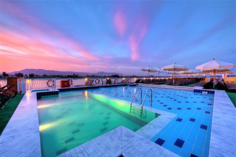 Outdoor pool, a rooftop pool