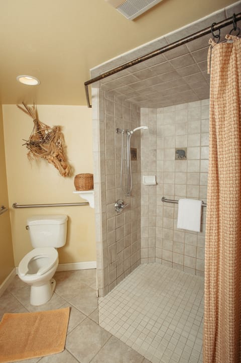 African Orchid / Hot Tub / Fireplace | Bathroom | Shower, towels