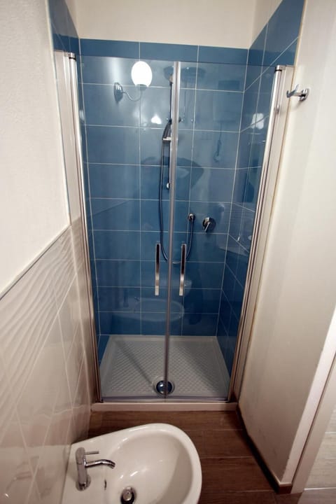 Shower, free toiletries, hair dryer, bidet