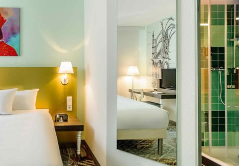 Desk, blackout drapes, soundproofing, iron/ironing board