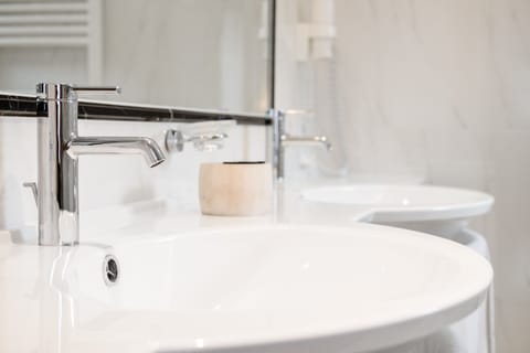 Superior Double Room | Bathroom | Shower, designer toiletries, hair dryer, bathrobes