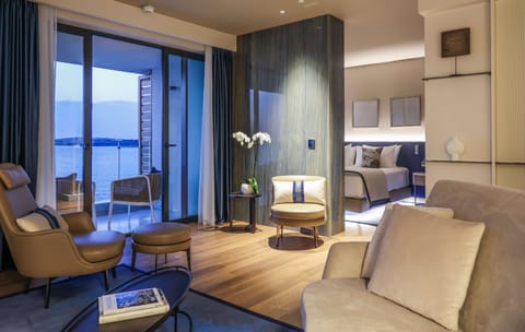 Suite, Sea View (Grand Brioni) | Premium bedding, in-room safe, desk, laptop workspace