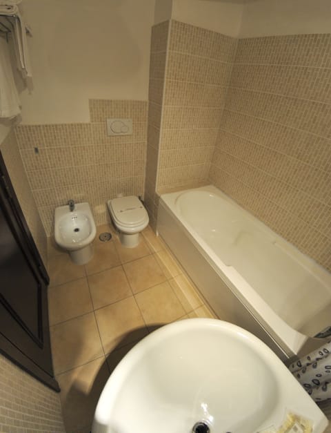 Free toiletries, hair dryer, bidet, towels