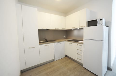 Apartment, 2 Bedrooms | Private kitchen | Fridge, microwave, stovetop, dishwasher