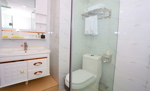 Deluxe Suite | Bathroom | Shower, free toiletries, hair dryer, slippers