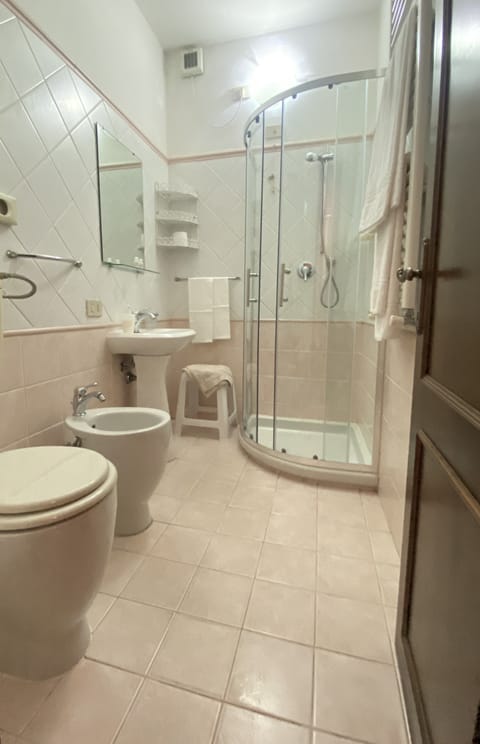 Double Room | Bathroom | Shower, hair dryer, towels