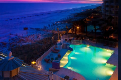 Indoor pool, outdoor pool, pool umbrellas, sun loungers