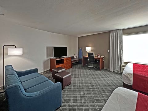 Suite, 2 Queen Beds, Non Smoking | Desk, iron/ironing board, free WiFi, bed sheets