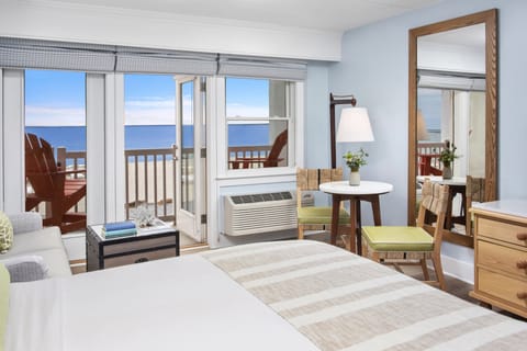 Room, 1 King Bed, Oceanfront | Pillowtop beds, desk, blackout drapes, iron/ironing board