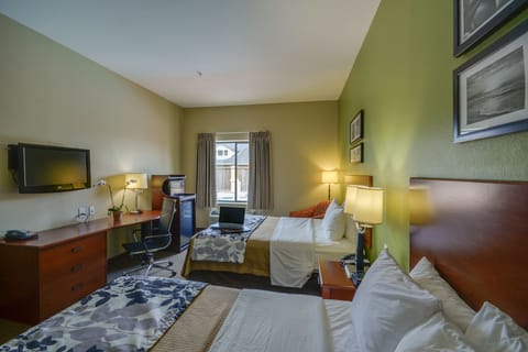 Standard Room, 2 Queen Beds | Premium bedding, in-room safe, individually decorated