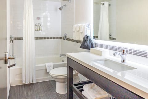 Standard Room, 2 Queen Beds | Bathroom | Eco-friendly toiletries, hair dryer, towels, soap