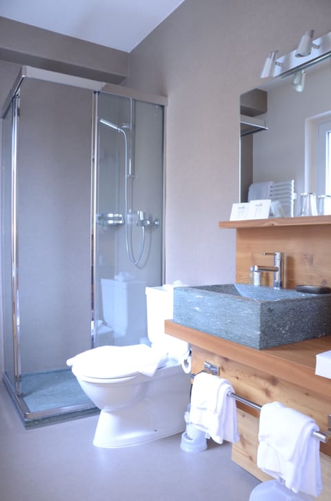 Double Room, Mountain View | Bathroom | Shower, towels