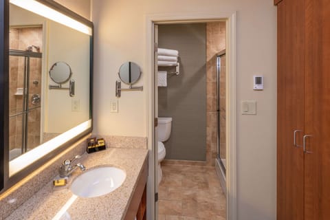 Suite, 1 King Bed, Non Smoking, Kitchenette | Bathroom | Combined shower/tub, free toiletries, hair dryer, towels