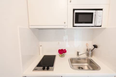 Superior Apartment | Private kitchenette | Fridge, microwave, stovetop, electric kettle