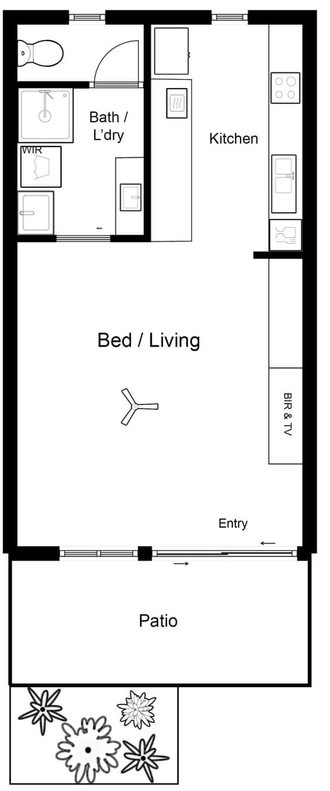 Deluxe Studio | Floor plan