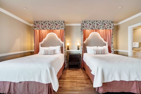 Room, 2 Queen Beds, Fireplace, Ocean View | Premium bedding, in-room safe, desk, iron/ironing board