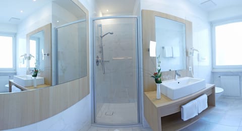 Free toiletries, hair dryer, towels