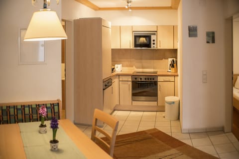 Family Apartment, 2 Bedrooms, Balcony, Mountain View (Included: Cleaning Fee 90.00 EUR) | Private kitchen | Full-size fridge, microwave, stovetop, dishwasher