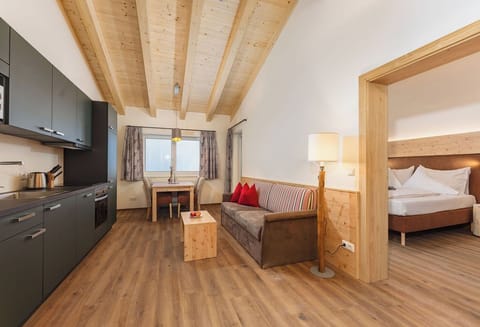 Apartment, 1 Bedroom, Balcony, Mountainside | 1 bedroom, hypo-allergenic bedding, in-room safe, soundproofing