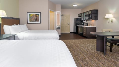 Studio Suite, 2 Queen Beds | Premium bedding, in-room safe, desk, laptop workspace