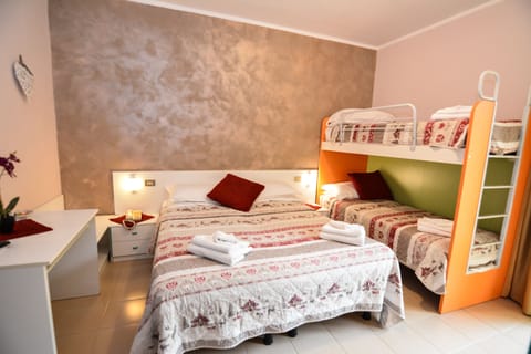 Quadruple Room, Non Smoking | Egyptian cotton sheets, in-room safe, desk, blackout drapes