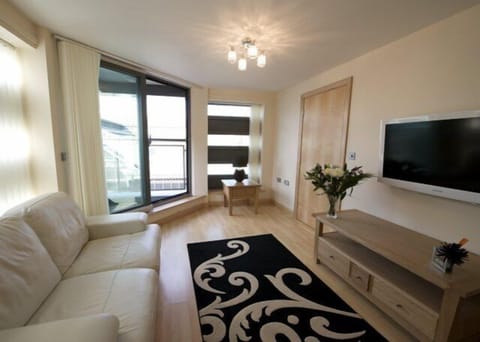 Deluxe Apartment, 2 Bedrooms | Living area | 40-inch flat-screen TV with satellite channels, TV, DVD player