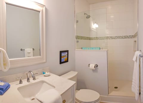 Suite, 1 King Bed, Non Smoking | Bathroom | Shower, free toiletries, hair dryer, towels