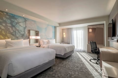 Room, 2 Queen Beds | 1 bedroom, in-room safe, desk, soundproofing