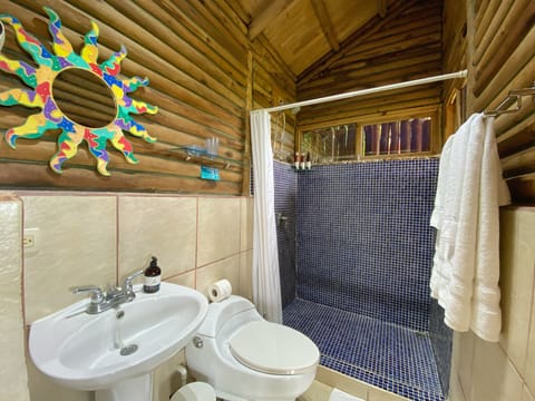 Cabin, 1 Bedroom, Ocean View | Bathroom | Shower, hair dryer, bathrobes, towels