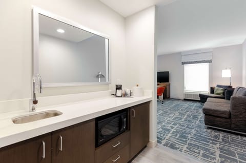 Suite, 2 Queen Beds, Accessible, Refrigerator & Microwave | Living area | LCD TV