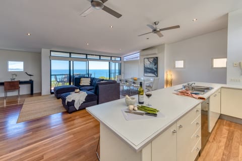 Townhome, 3 Bedrooms, Ocean View | Living area | 50-inch TV with cable channels