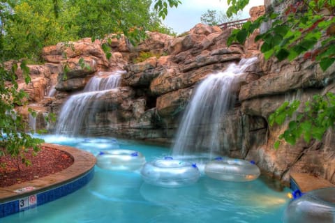 Indoor pool, seasonal outdoor pool, pool umbrellas