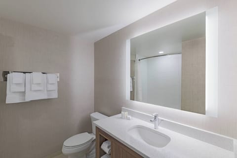 Studio, 2 Queen Beds | Bathroom | Shower, free toiletries, hair dryer, towels