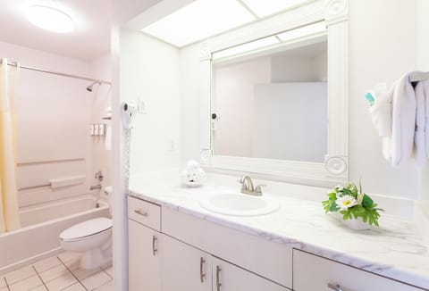 Premium Suite, 1 Bedroom | Bathroom | Combined shower/tub, eco-friendly toiletries, hair dryer, towels