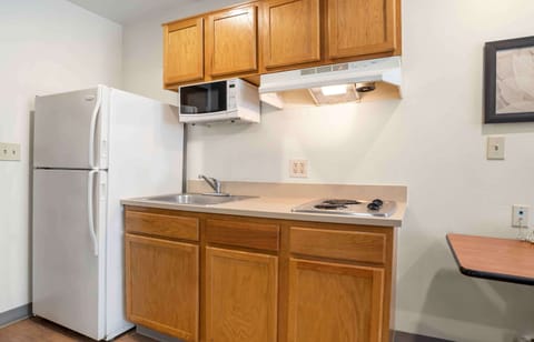 Standard Studio, Non Smoking, Refrigerator & Microwave | Private kitchen | Full-size fridge, microwave, stovetop, freezer