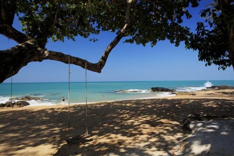 On the beach, beach towels, beach bar