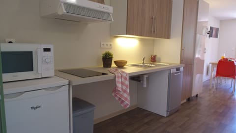 Apartment, Accessible (2 pers) | Private kitchen | Fridge, microwave, stovetop, dishwasher